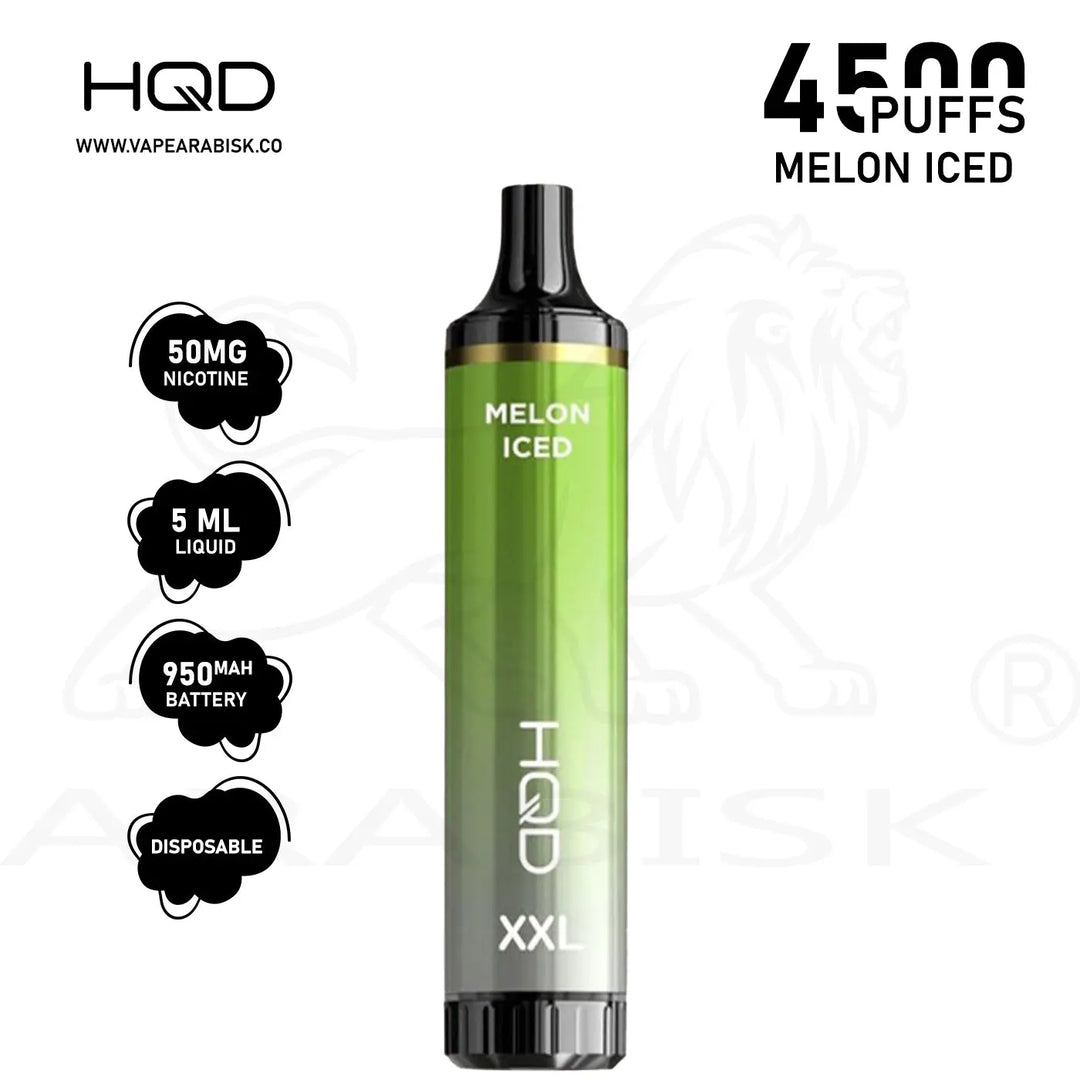 HQD XXL 4500 PUFFS 50MG - MELON ICED HQD