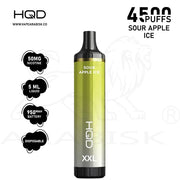 HQD XXL 4500 PUFFS 50MG - SOUR APPLE ICE HQD