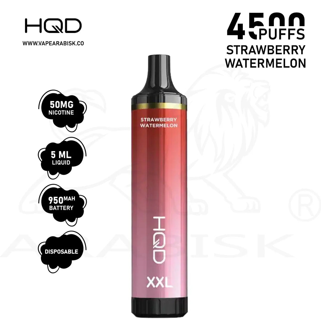 HQD XXL 4500 PUFFS 50MG - STRAWBERRY WATERMELON HQD