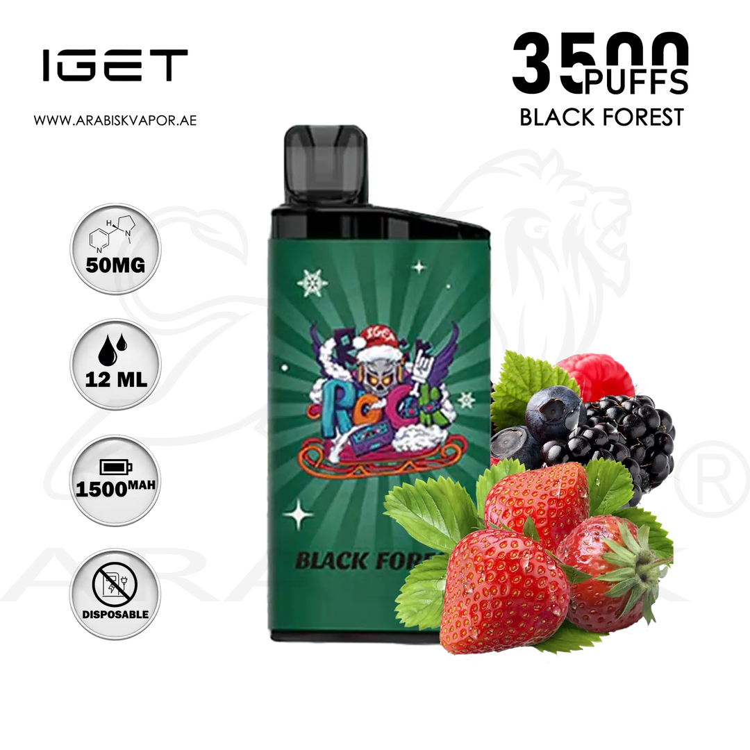 50 Mg Nikotin Black Forest IGET Bar 3500 Puffs Iget Bar Black Forest 3500 Puffs Disposable Vape 20ml 50 Mg Nikotin Black Forest IGET Bar 3500 Puffs Iget Bar Black Forest 3500 Puffs Disposable Vape 20ml