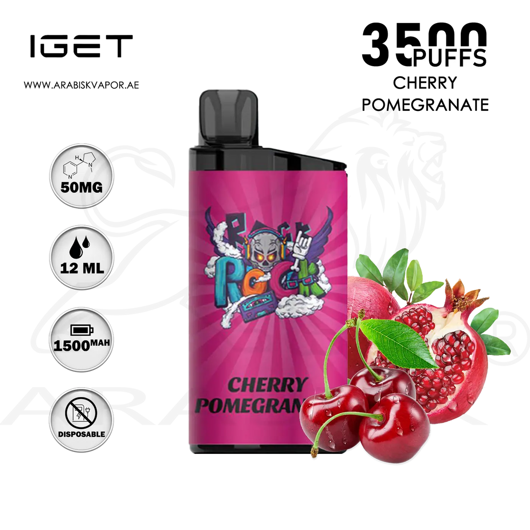 fair price cherry pomegranate e-cigarette Iget Bar Pro 10000 Puffs (50MG) Disposable Vape Lost Vape Orion Bar 10000