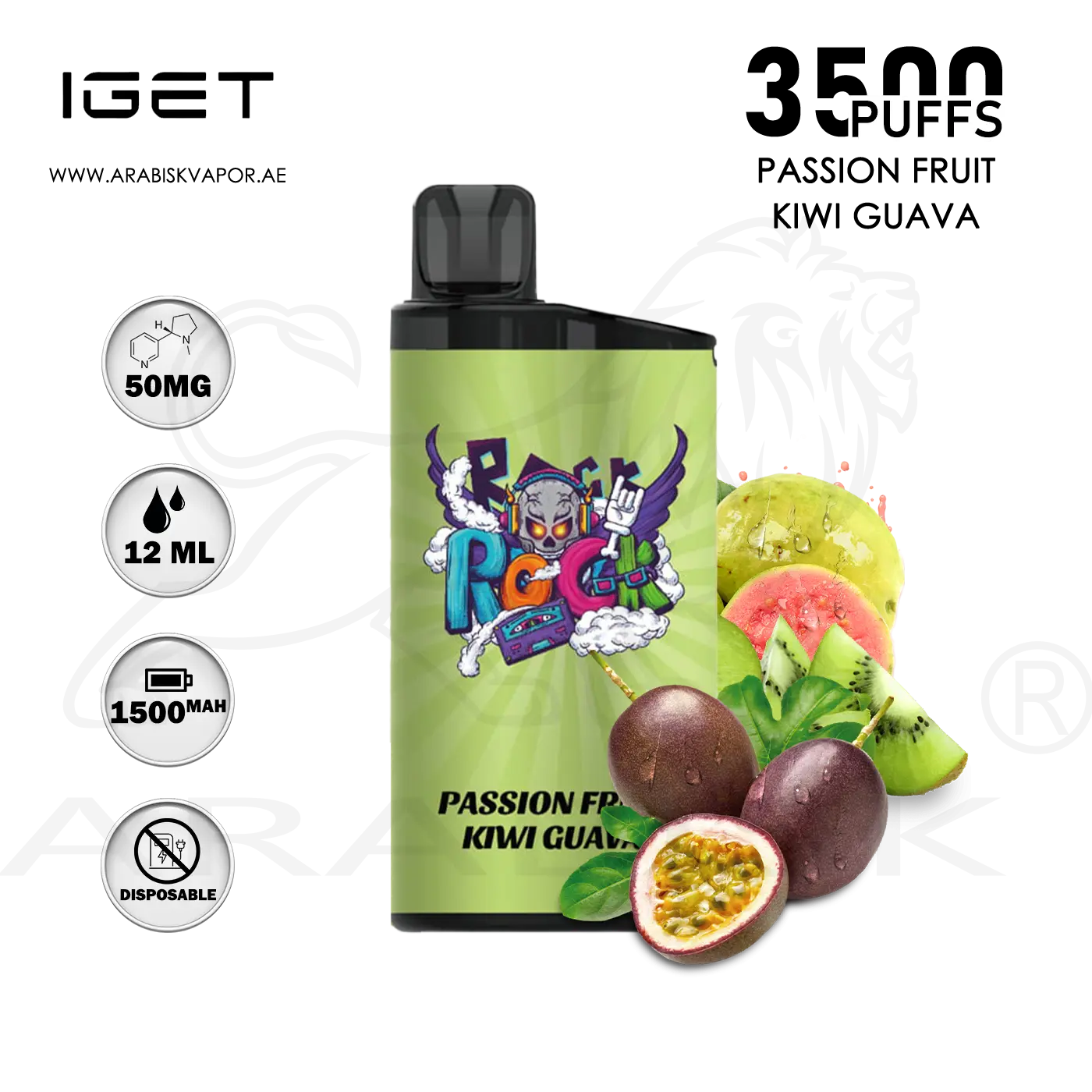 fig bar vape IGET BAR DISPOSABLE DEVICE 3500 PUFFS 50MG