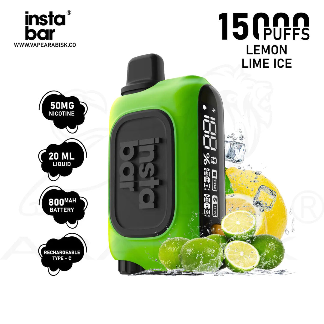 INSTABAR WT15000 PUFFS 50MG - LEMON LIME ICE 