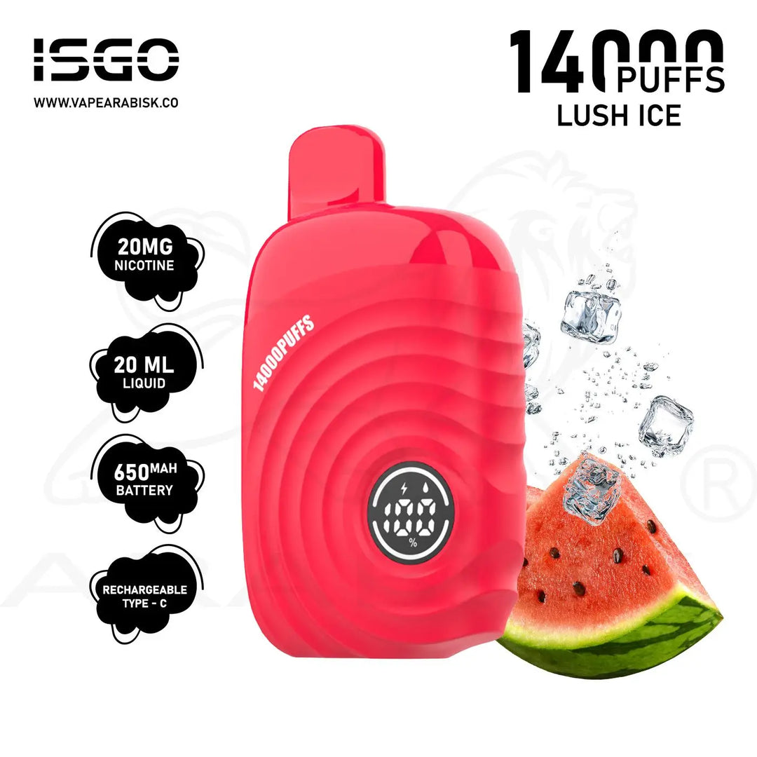 ISGO PARIS 14000 PUFFS 20MG - LUSH ICE 