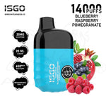 Load image into Gallery viewer, ISGO VEGAS 14000 PUFFS 20MG - BLUEBERRY RASPBERRY POMEGRANATE 
