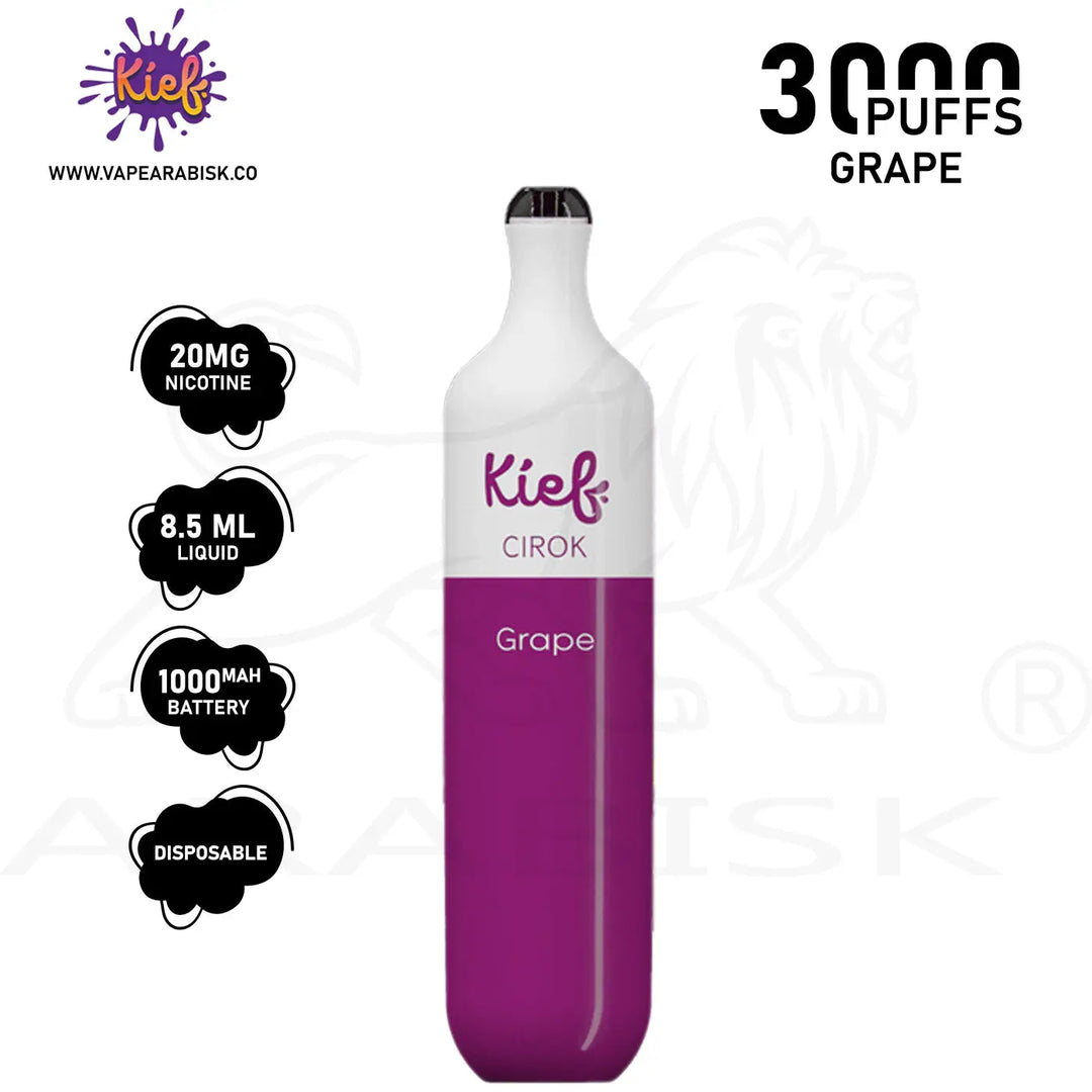 KIEF CIROK 3000 PUFFS 20MG - GRAPE 