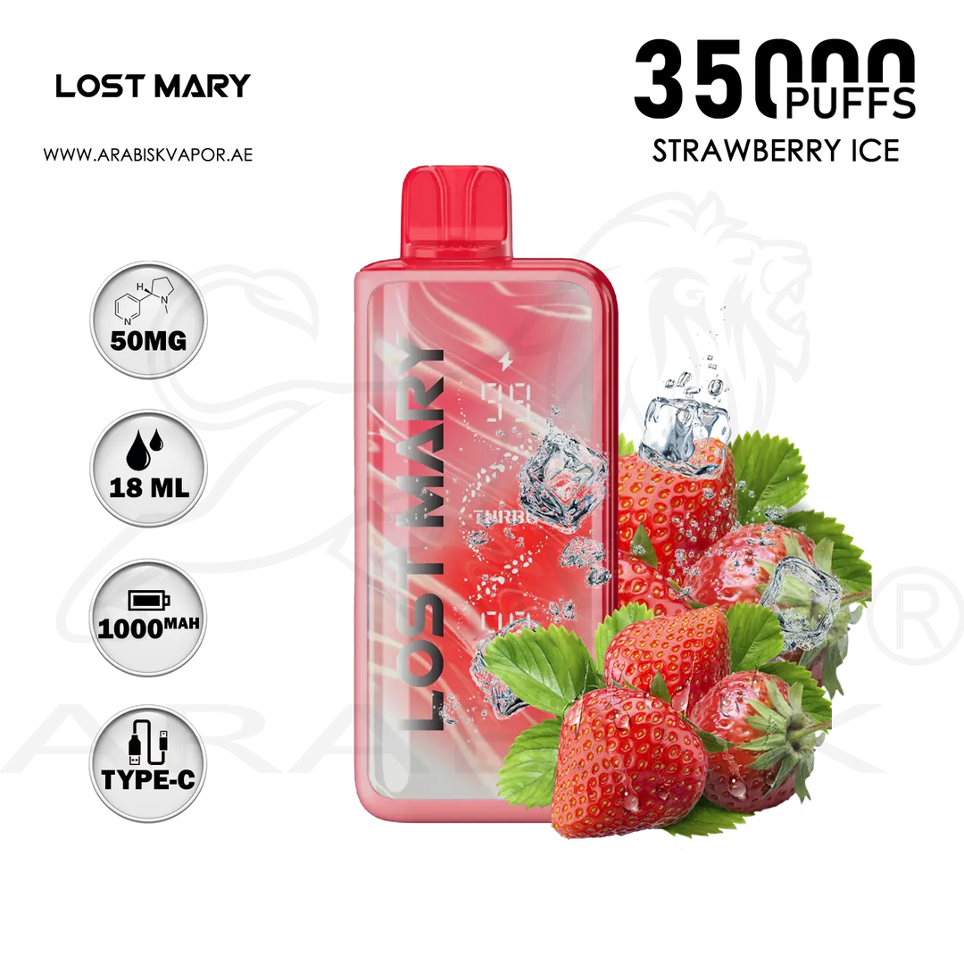 Strawberry Lost Mary Turbo LOST MARY MT35000 PUFFS TURBO 50MG Strawberry Lost Mary Turbo LOST MARY MT35000 PUFFS TURBO 50MG