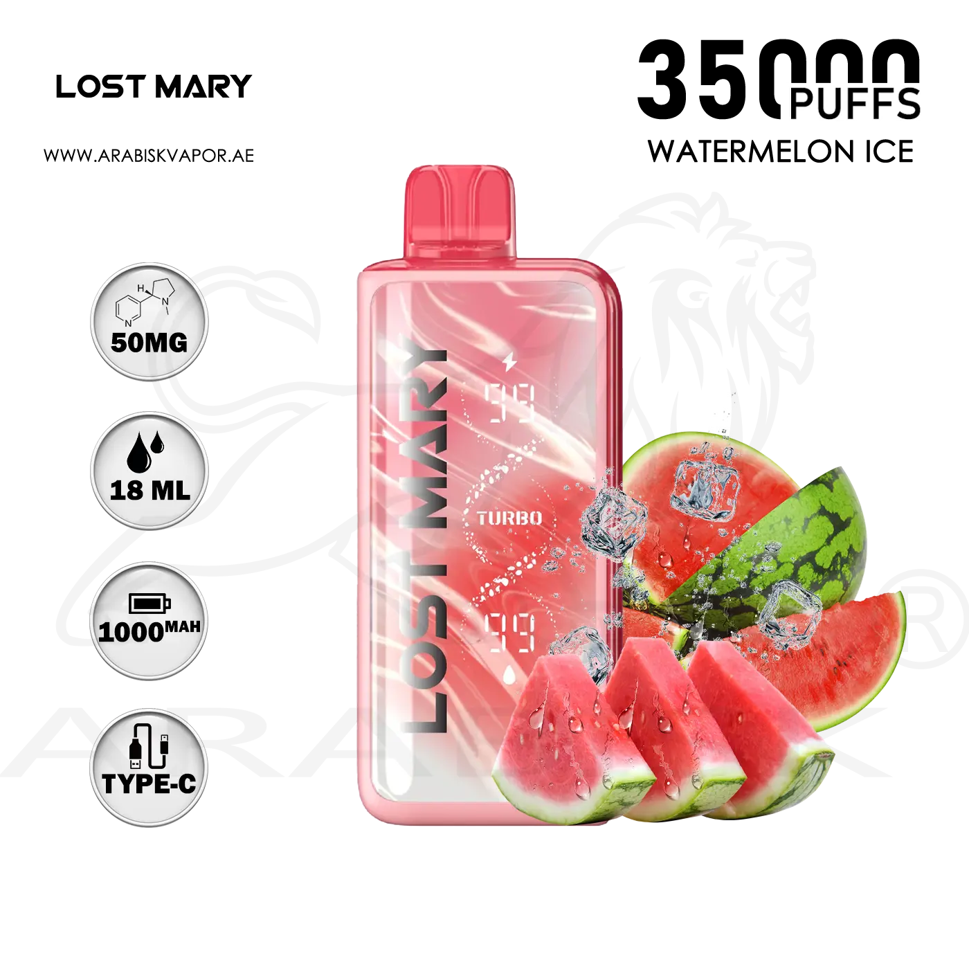 watermelon ice lost mary turbo Lost Mary Vape Models: Puff Counts, Designs, and Features main image 0