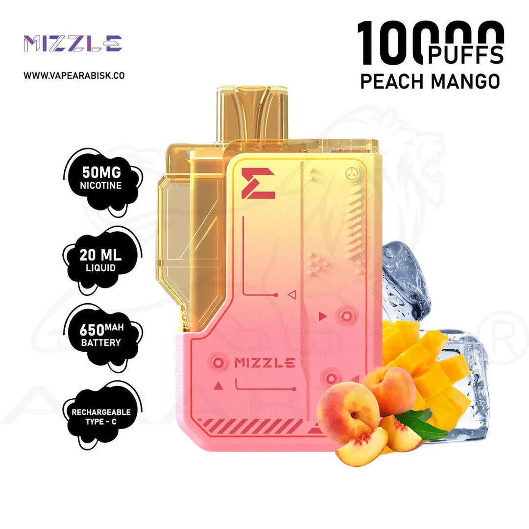 MIZZLE GUIDO 10000 PUFFS 50MG - PEACH MANGO 