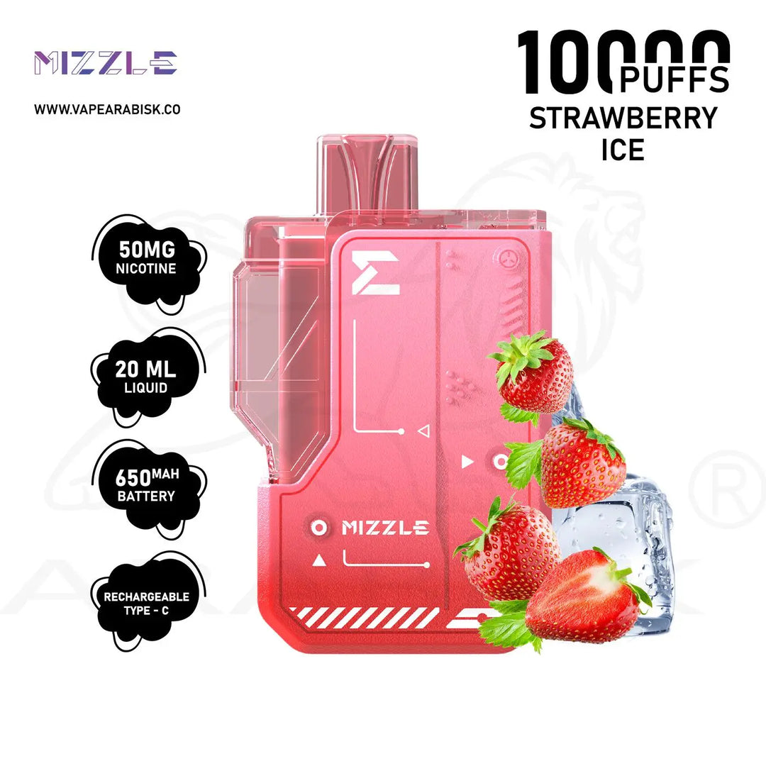 MIZZLE GUIDO 10000 PUFFS 50MG - STRAWBERRY ICE 