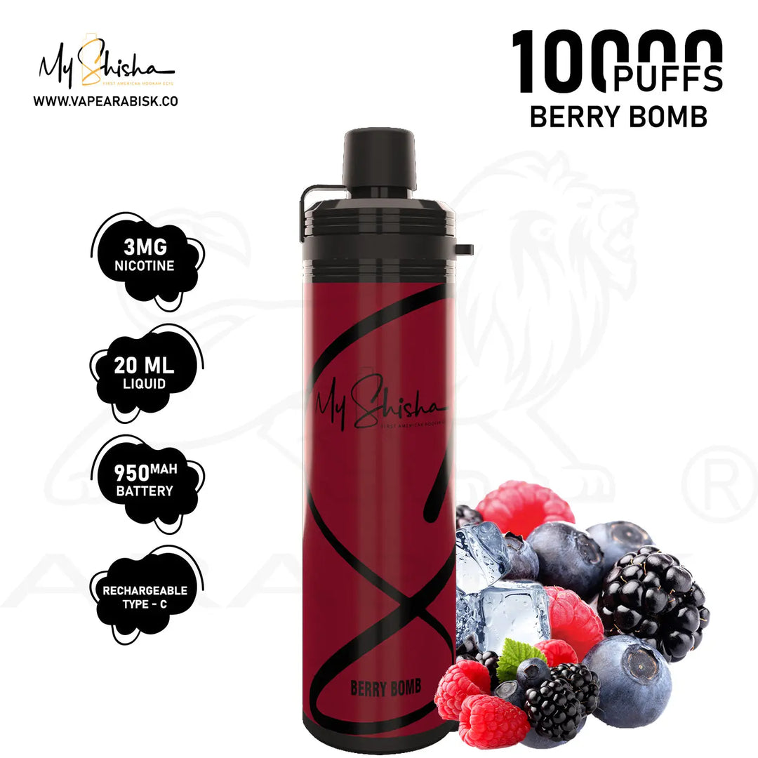 MY SHISHA CLASSIC 10000 MTL PUFFS 3MG - BERRY BOMB 