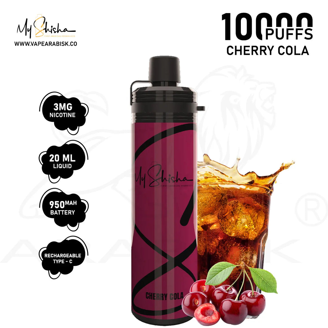 MY SHISHA CLASSIC 10000 MTL PUFFS 3MG - CHERRY COLA 