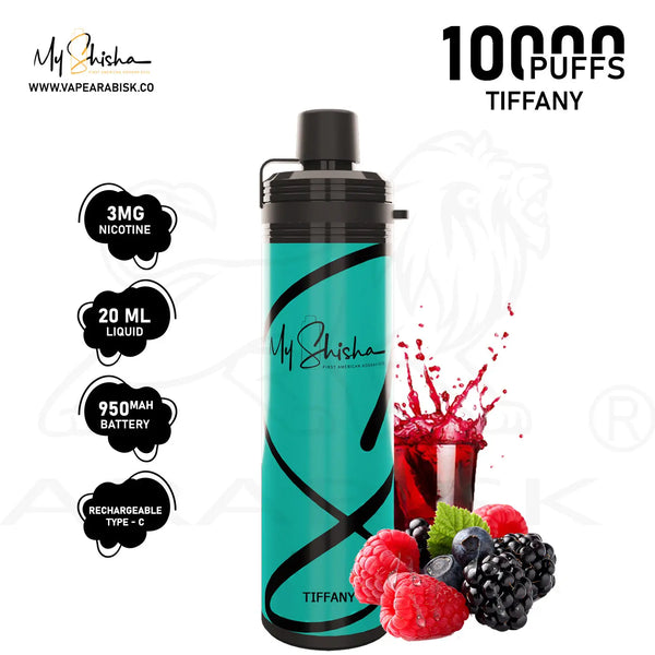 MY SHISHA CLASSIC 10000 MTL PUFFS 3MG - TIFFANY 