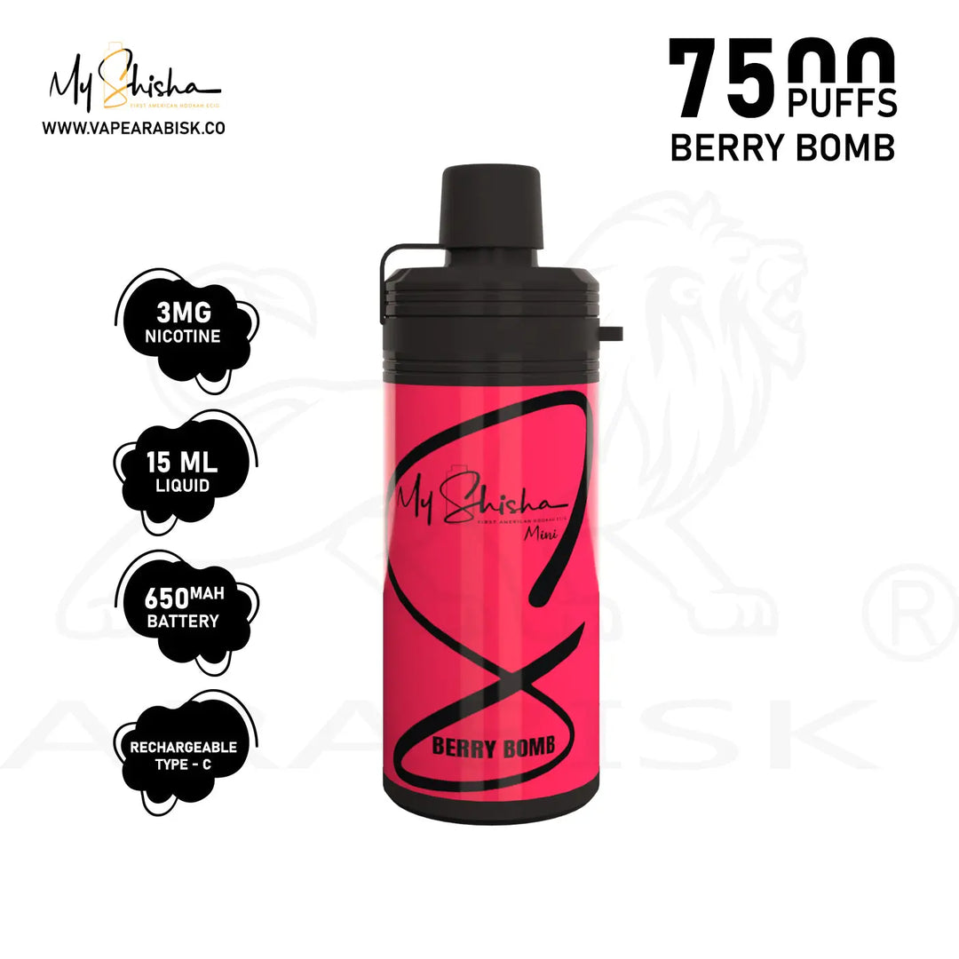 MY SHISHA MINI 7500 MTL PUFFS 3MG - BERRY BOMB My Shisha