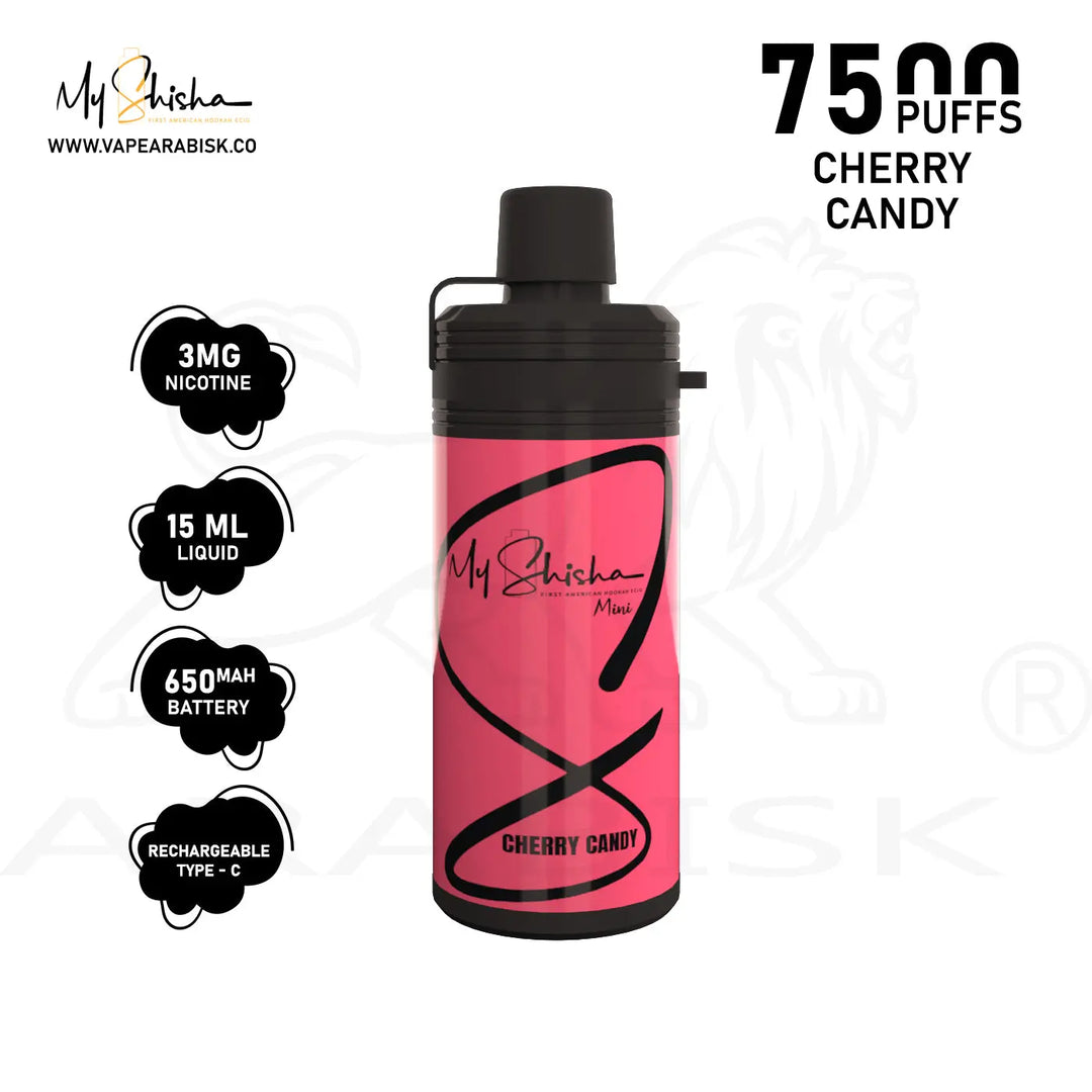 MY SHISHA MINI 7500 MTL PUFFS 3MG - CHERRY CANDY My Shisha