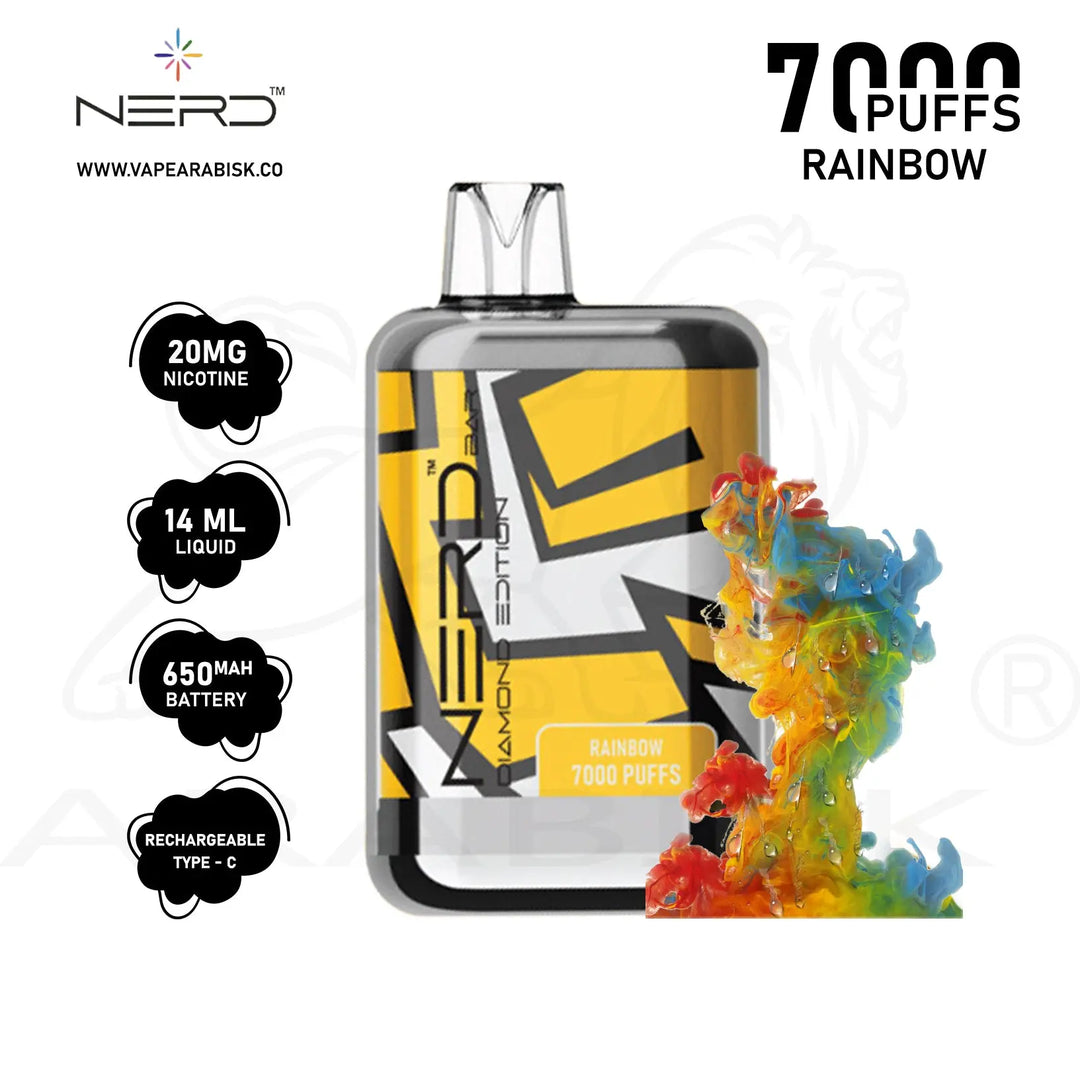 NERD BAR DIAMOND EDITION 7000 PUFFS 20MG - RAINBOW 