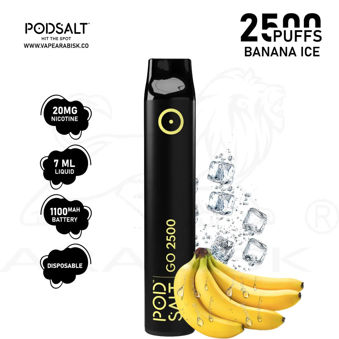 PODSALT GO 2500 PUFFS 20MG - BANANA ICE 