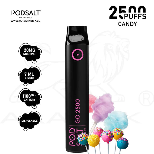 PODSALT GO 2500 PUFFS 20MG - CANDY 
