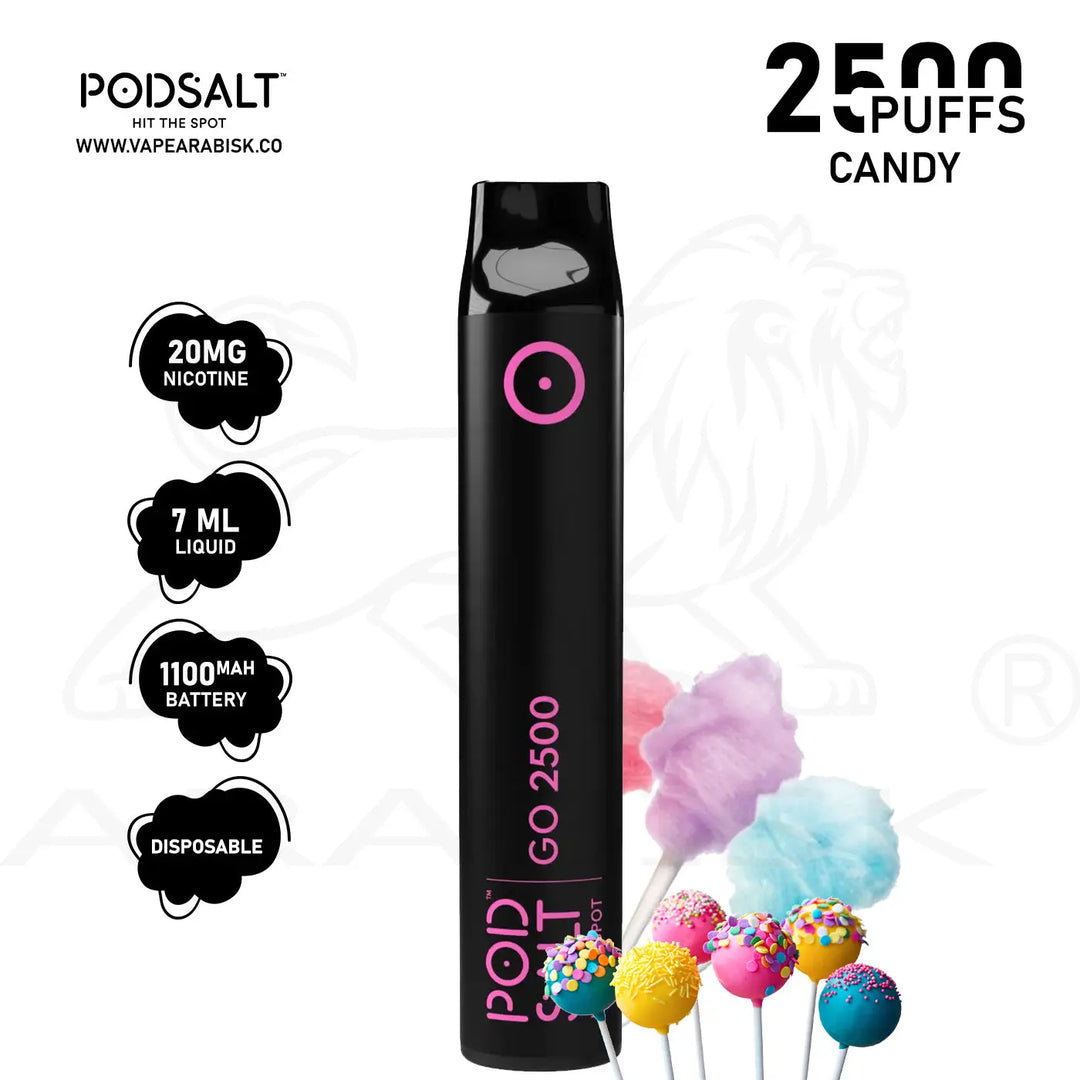 PODSALT GO 2500 PUFFS 20MG - CANDY 