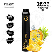 PODSALT GO 2500 PUFFS 20MG - PINEAPPLE ICE 