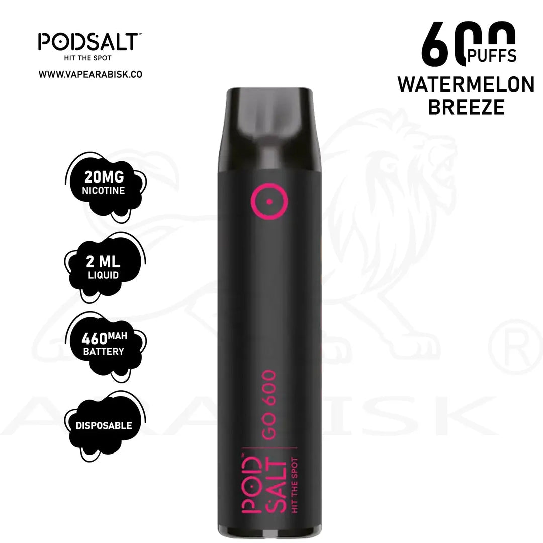 PODSALT GO 600 PUFFS 20MG - WATERMELON BREEZE Arabisk Vape