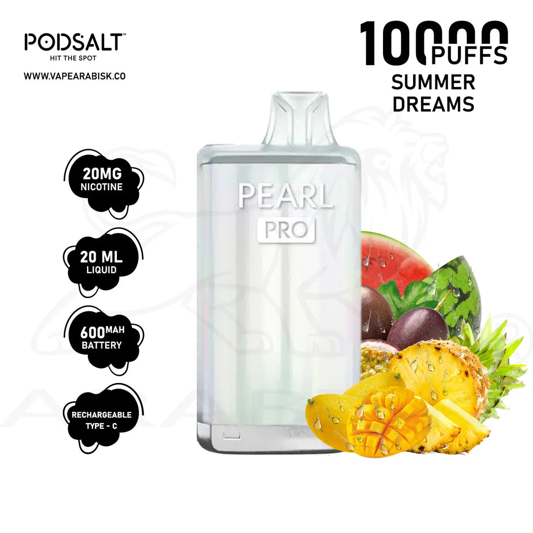 PODSALT PEARL PRO 10000 PUFFS 20MG - SUMMER DREAMS 