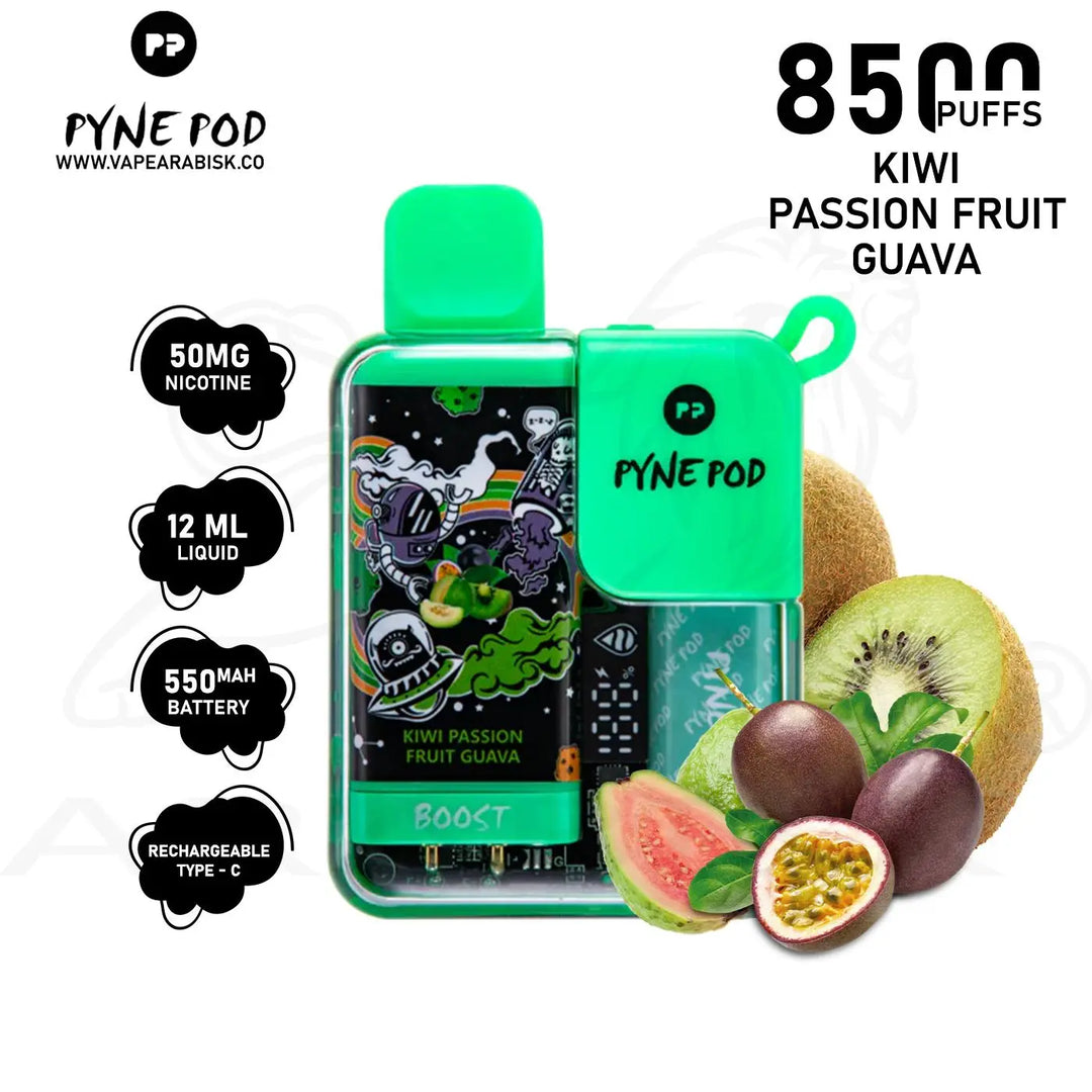 PYNE POD 8500 PUFFS 50MG - KIWI PASSION FRUIT GUAVA 