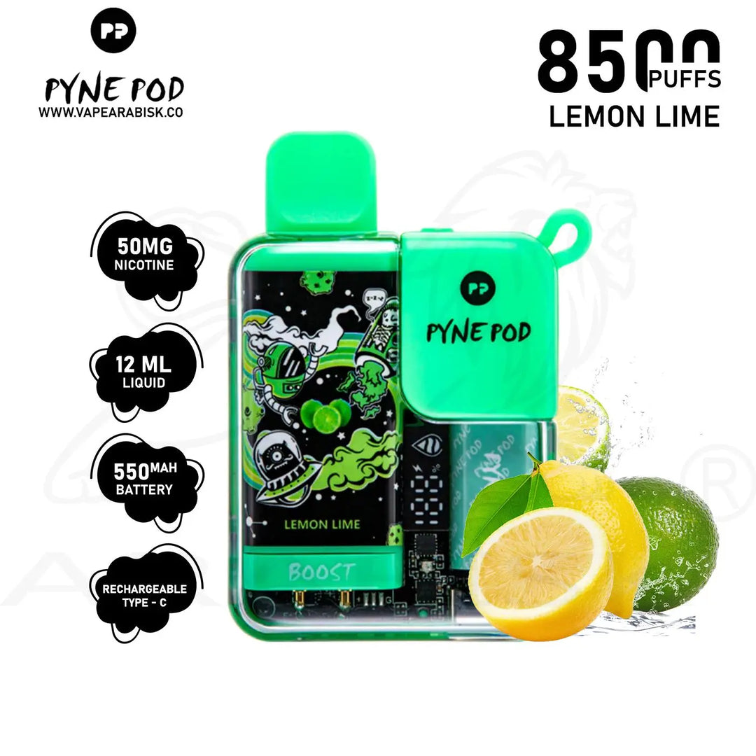 PYNE POD 8500 PUFFS 50MG - LEMON LIME 