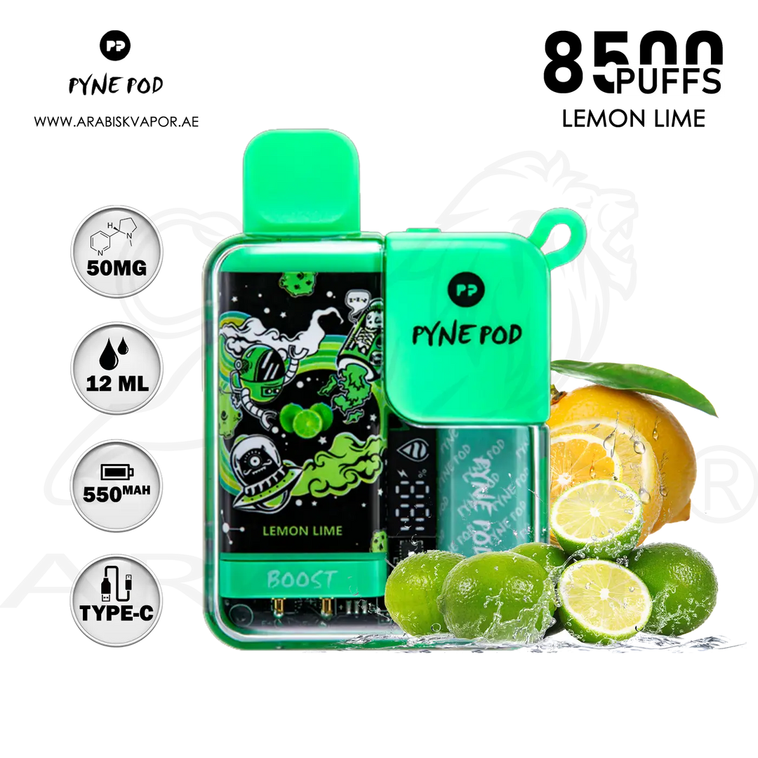 Buy PYNE POD 8500 PUFFS 50MG in Lemon Lime Flavor | Disposable Device Arabisk Vape Buy PYNE POD 8500 PUFFS 50MG in Lemon Lime Flavor | Disposable Device Arabisk Vape