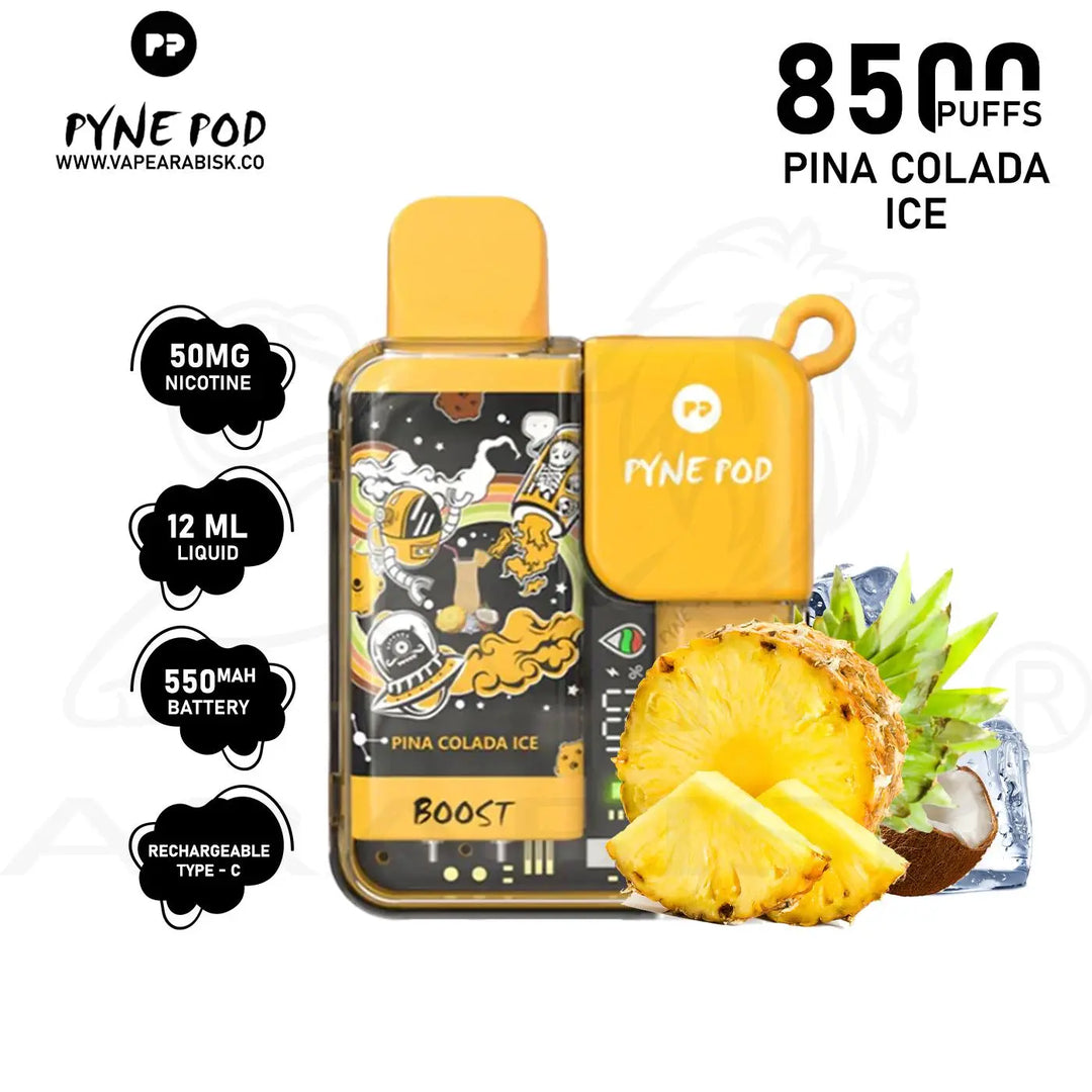 PYNE POD 8500 PUFFS 50MG - PINA COLADA ICE 