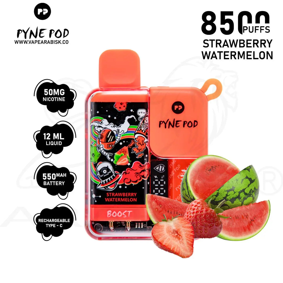 PYNE POD 8500 PUFFS 50MG - STRAWBERRY WATERMELON 