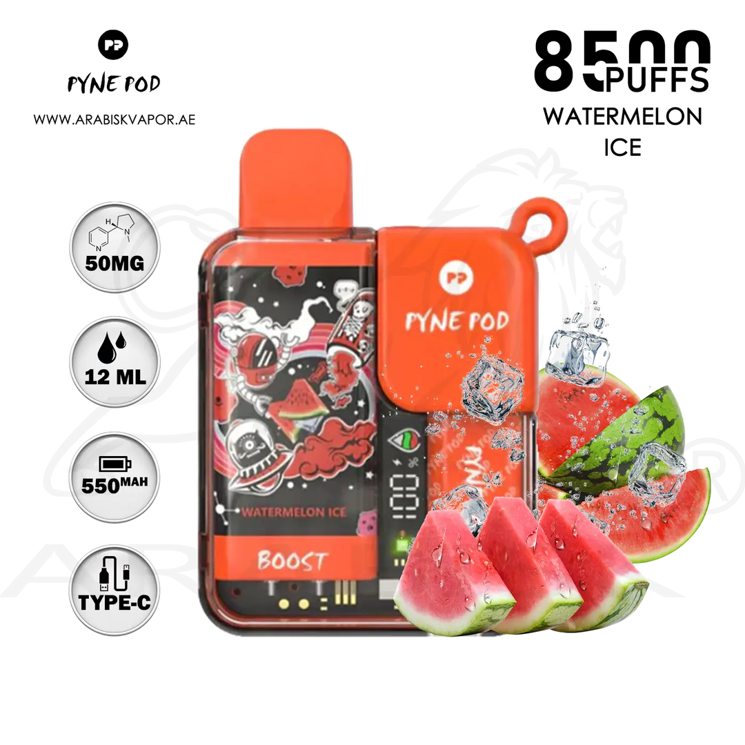 pine pod vape PYNE POD 8500 PUFFS 50MG in Watermelon Ice Disposable Device – Arabisk Vape