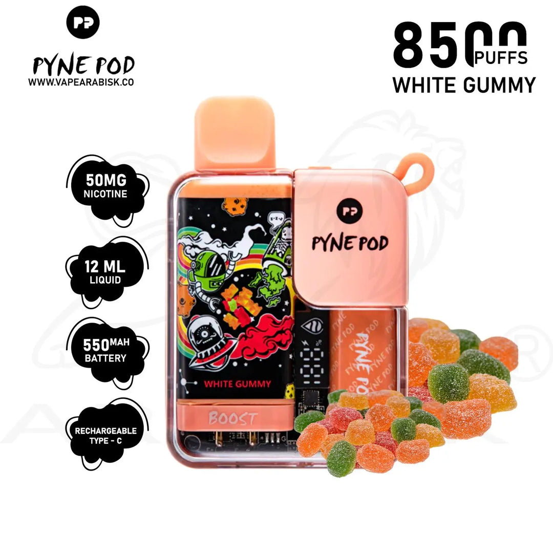 PYNE POD 8500 PUFFS 50MG - WHITE GUMMY 