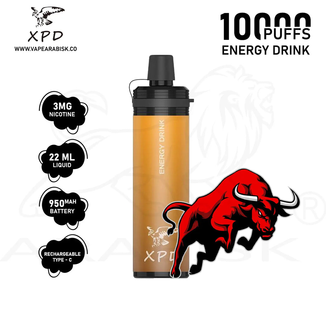 R-SHISHA XPD BAR 10000 PUFFS 3MG - ENERGY DRINK 