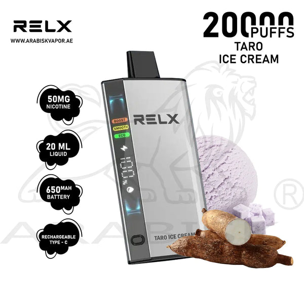 RELX ACE 20000 vape, sleek tech vape, diamond design vape, high tech disposable vape - RELX ACE 20000 PUFFS 50MG - TARO ICE CREAM | DISPOSABLE DEVICES ...