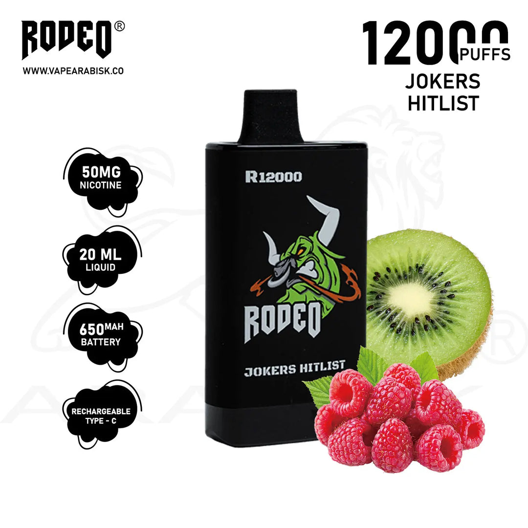 RODEO R 12000 PUFFS 50MG - JOKERS HITLIST 