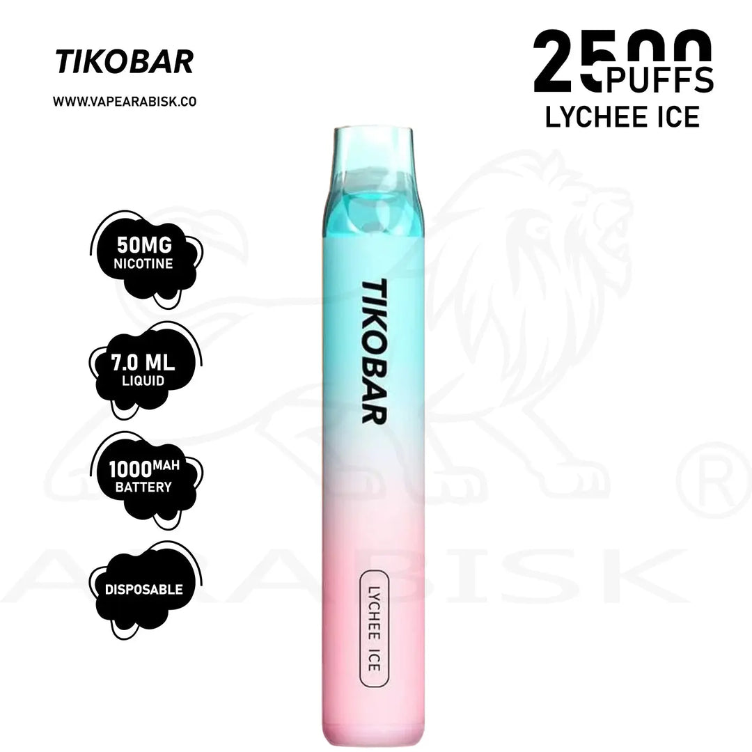 TIKOBAR LUX 2500 PUFFS 50MG - LYCHEE ICE TIKOVapes