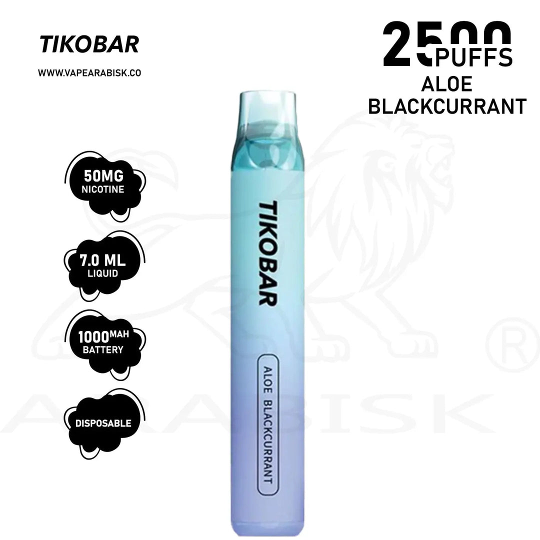 TIKOBAR LUX - Aloe Blackcurrant 2500 Puffs 50mg TIKOVapes