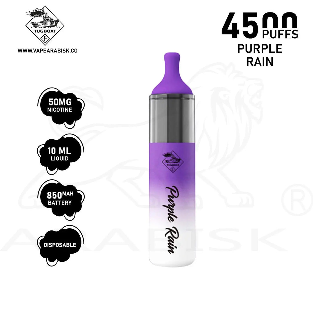 TUGBOAT EVO 4500 PUFFS 50MG - PURPLE RAIN Tugboat