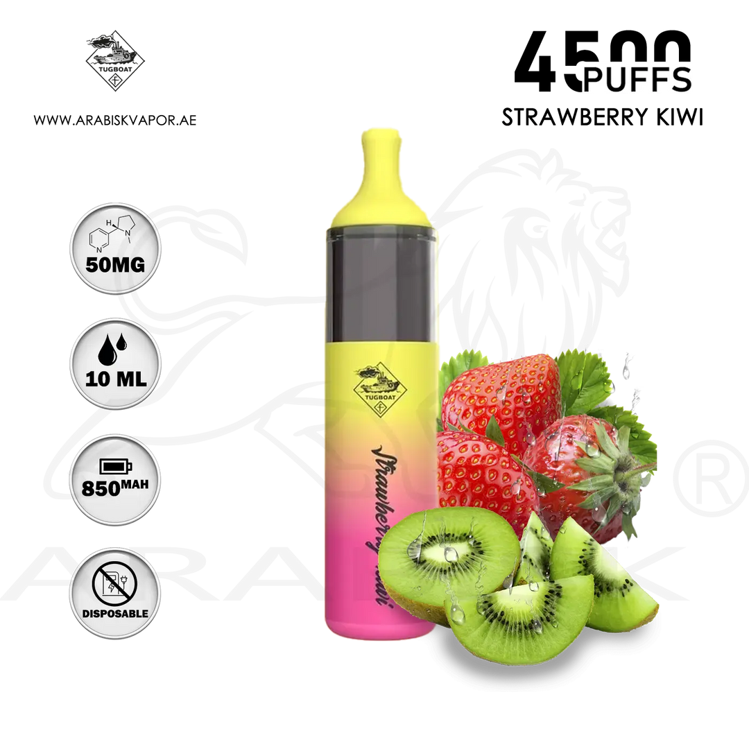 TUGBOAT EVO 4500 PUFFS 50MG - STRAWBERRY KIWI | DISPOSABLE VAPE Arabisk Vape TUGBOAT EVO 4500 PUFFS 50MG - STRAWBERRY KIWI | DISPOSABLE VAPE Arabisk Vape