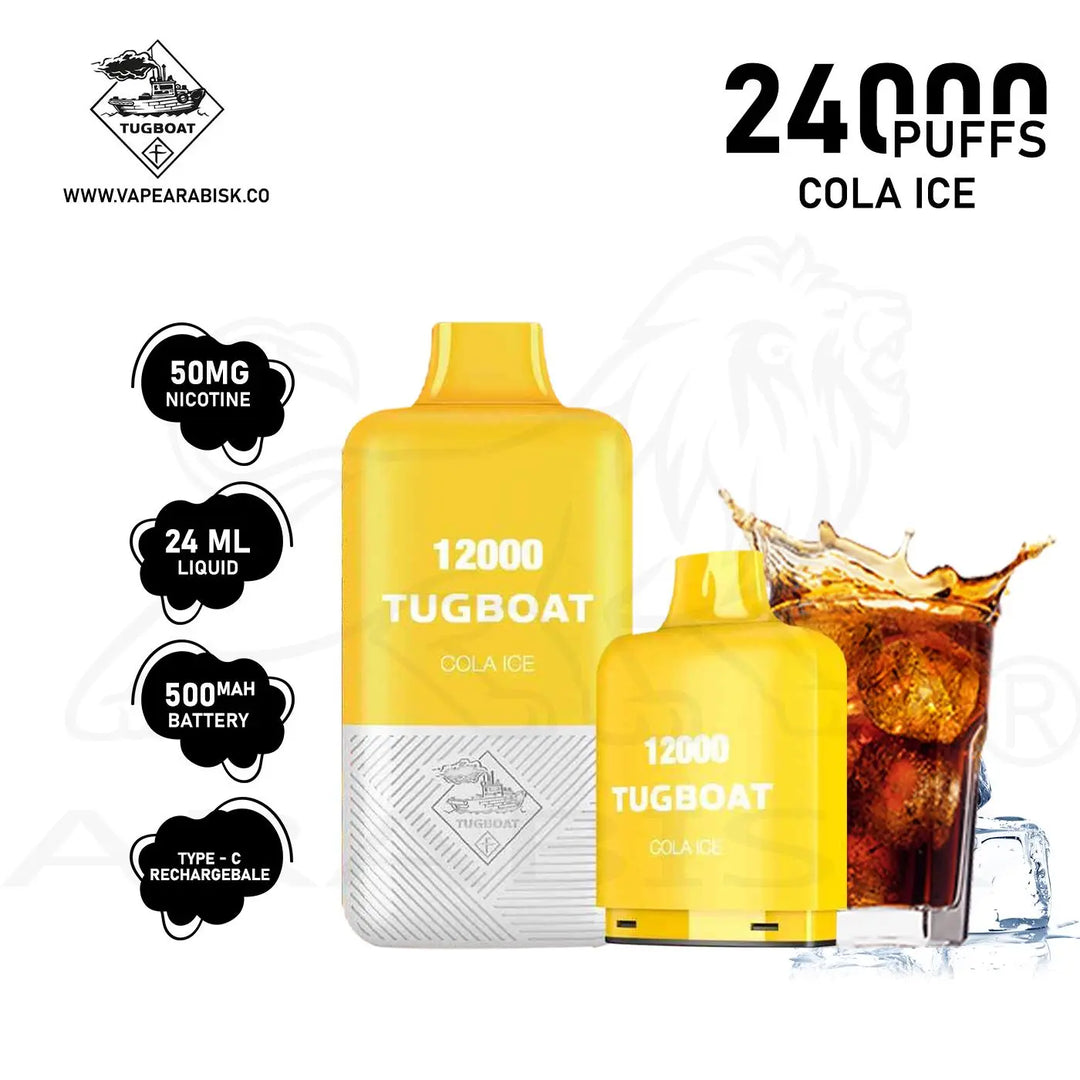 TUGBOAT SUPER KIT 24000 PUFFS 50MG -  COLA ICE 