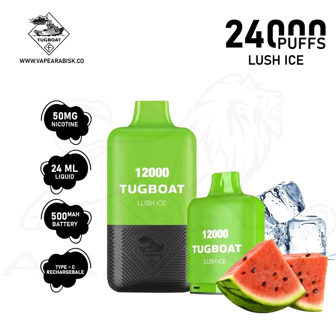 TUGBOAT SUPER KIT 24000 PUFFS 50MG - LUSH ICE 