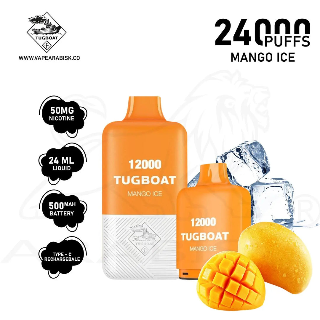 TUGBOAT SUPER KIT 24000 PUFFS 50MG - MANGO ICE 