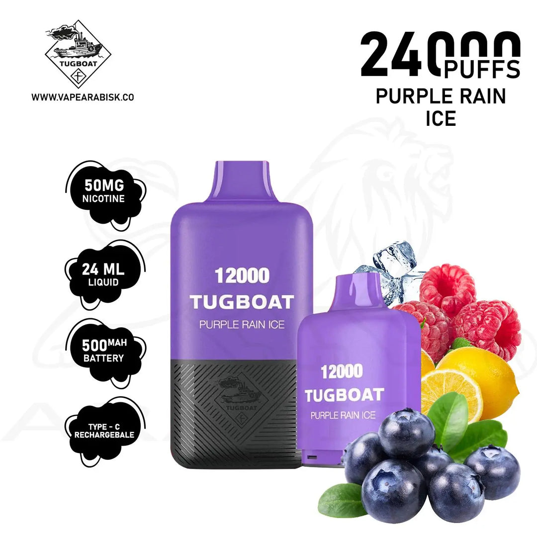 TUGBOAT SUPER KIT 24000 PUFFS 50MG - PURPLE RAIN ICE 