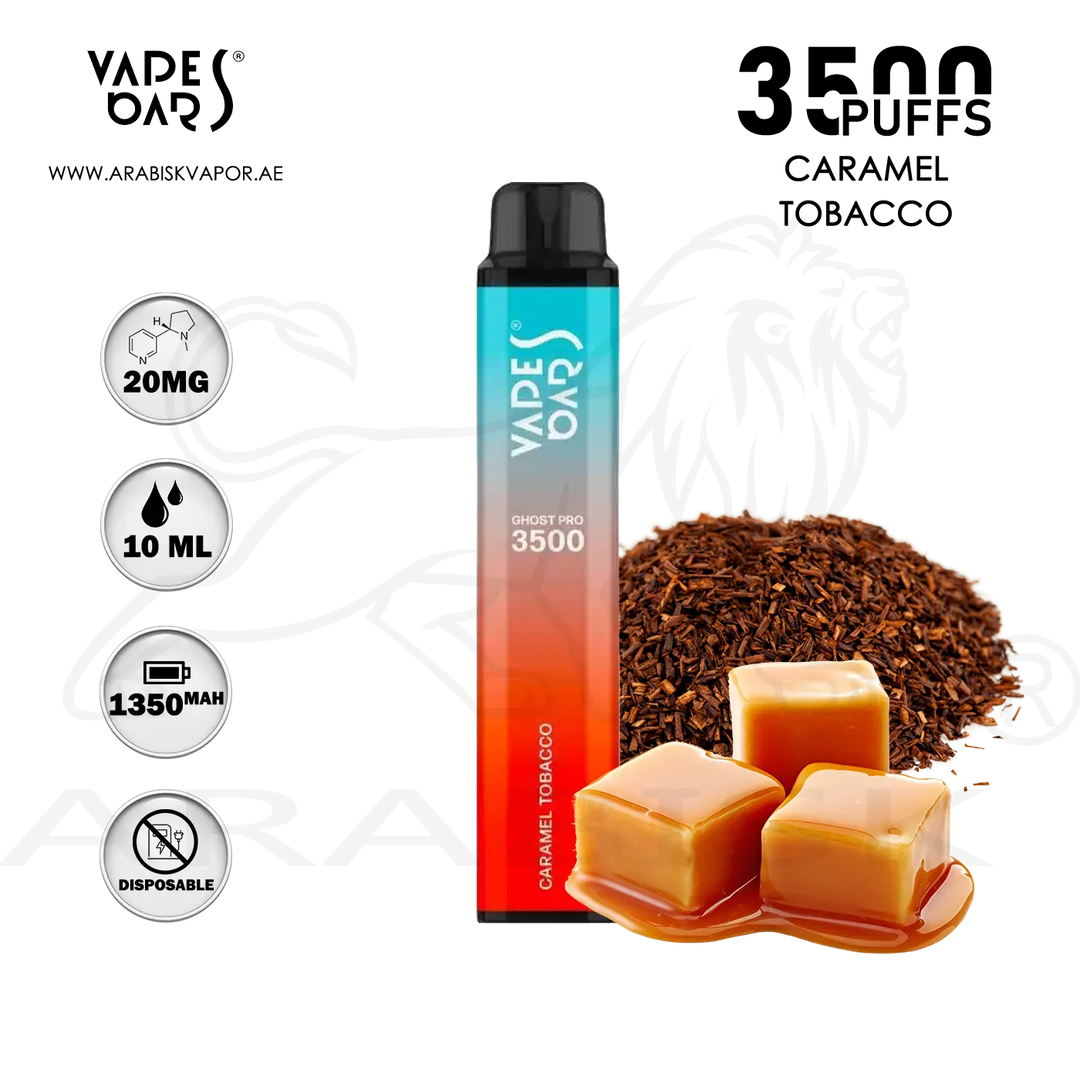 VAPES BARS GHOST PRO 3500 PUFFS 20MG - CARAMEL TOBACCO - Arabisk Vape VAPES BARS GHOST PRO 3500 PUFFS 20MG - CARAMEL TOBACCO - Arabisk Vape