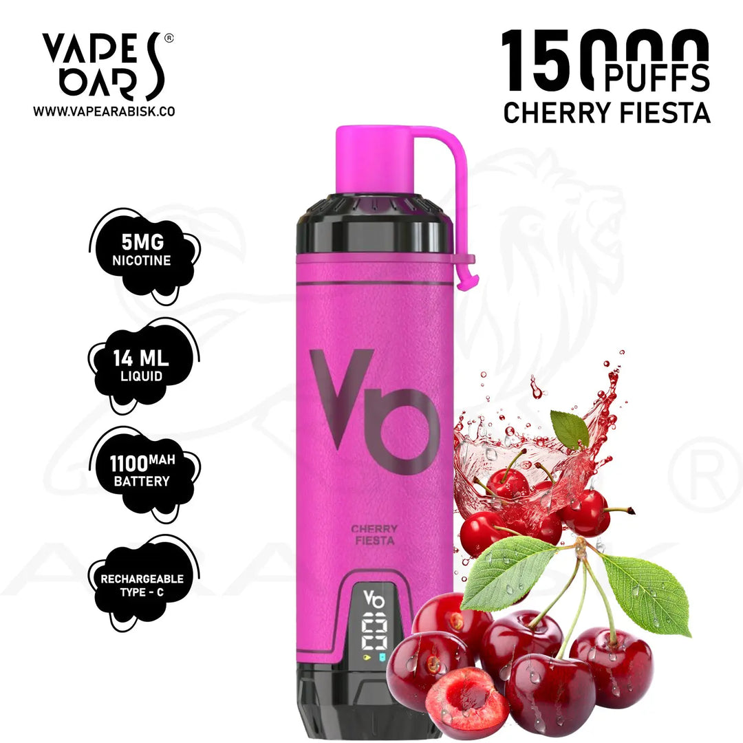 VAPES BARS GHOST SHISHA 15000 PUFFS 5MG - CHERRY FIESTA 