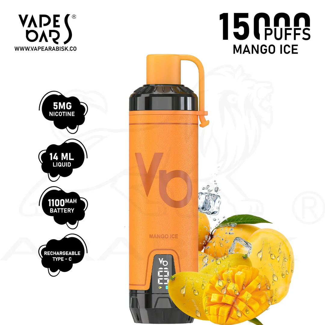 VAPES BARS GHOST SHISHA 15000 PUFFS 5MG - MANGO ICE 