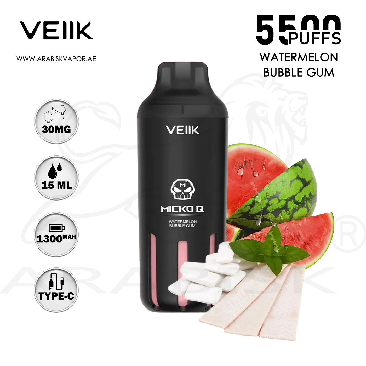 elf bar vape uk BUBBLEGUM KINGS WATERMELON 60ML (FREEBASE)