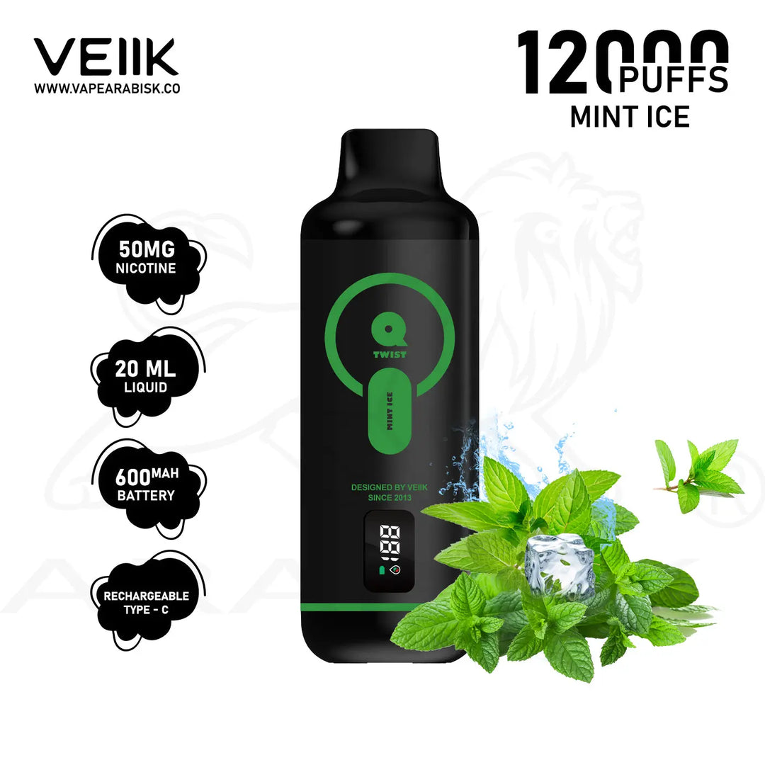 VEIIK TWIST 12000 PUFFS 50MG - MINT ICE 