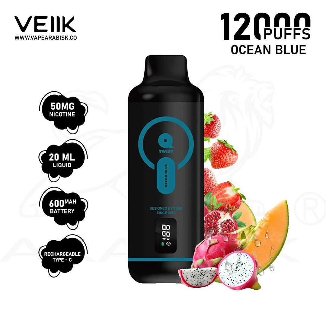 VEIIK TWIST 12000 PUFFS 50MG - OCEAN BLUE 